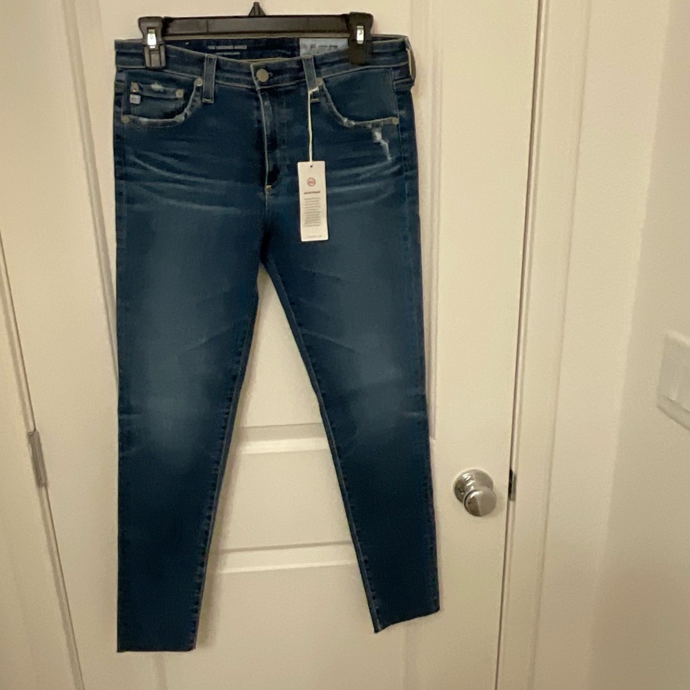 AG Adriano Goldschmied Women's Blue Skinny Jeans